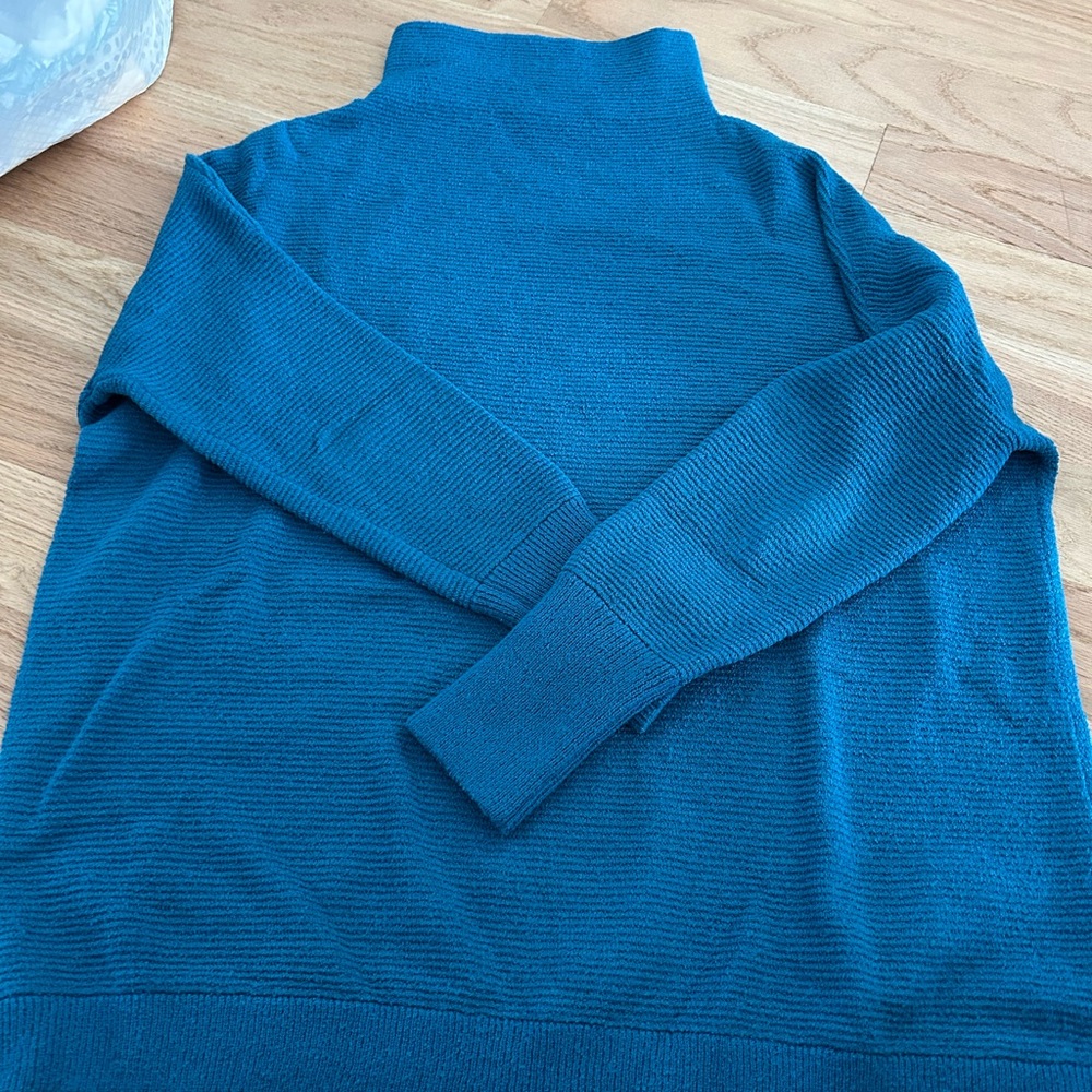 Chelsea & Theodore woman Teal Turtleneck Sweater